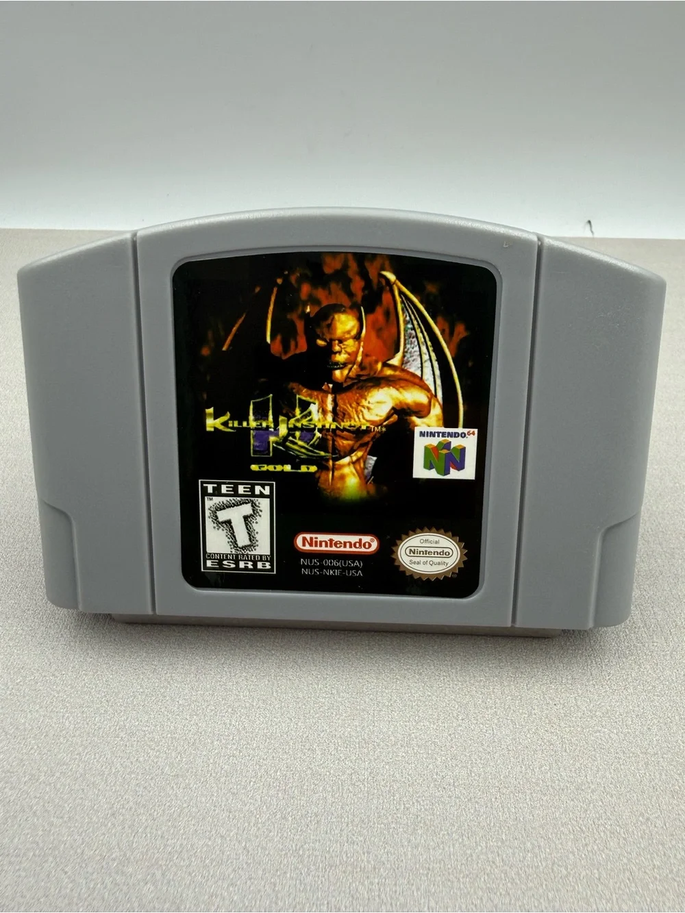 Nintendo Killer Instinct Gold N64 Cartridge - Gray and Black Label